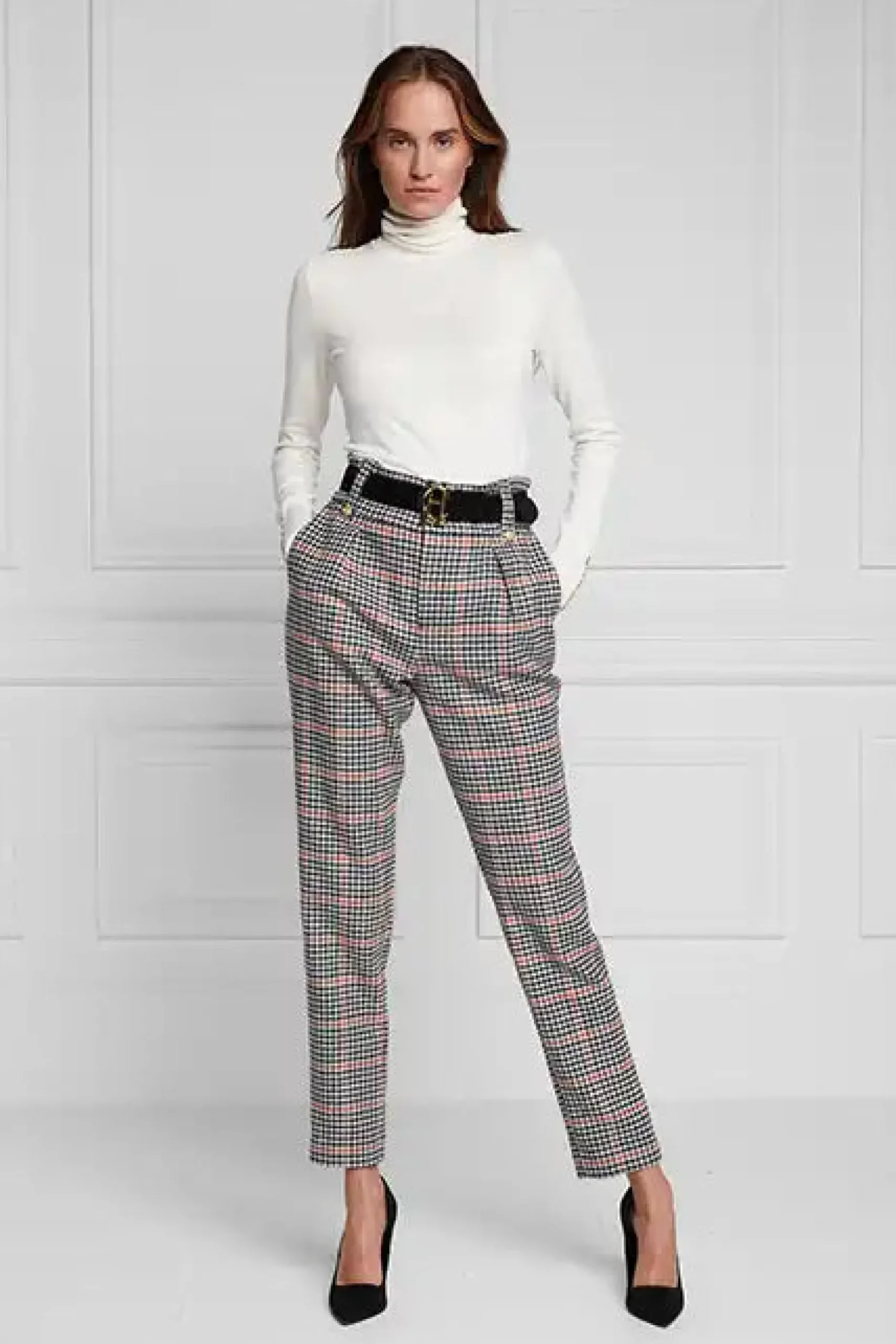 Buttoned Knit Roll Neck