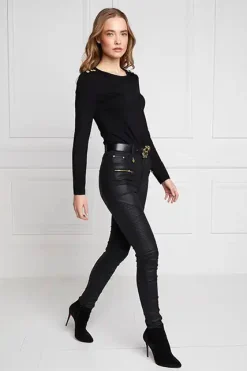 Coated Biker Jean