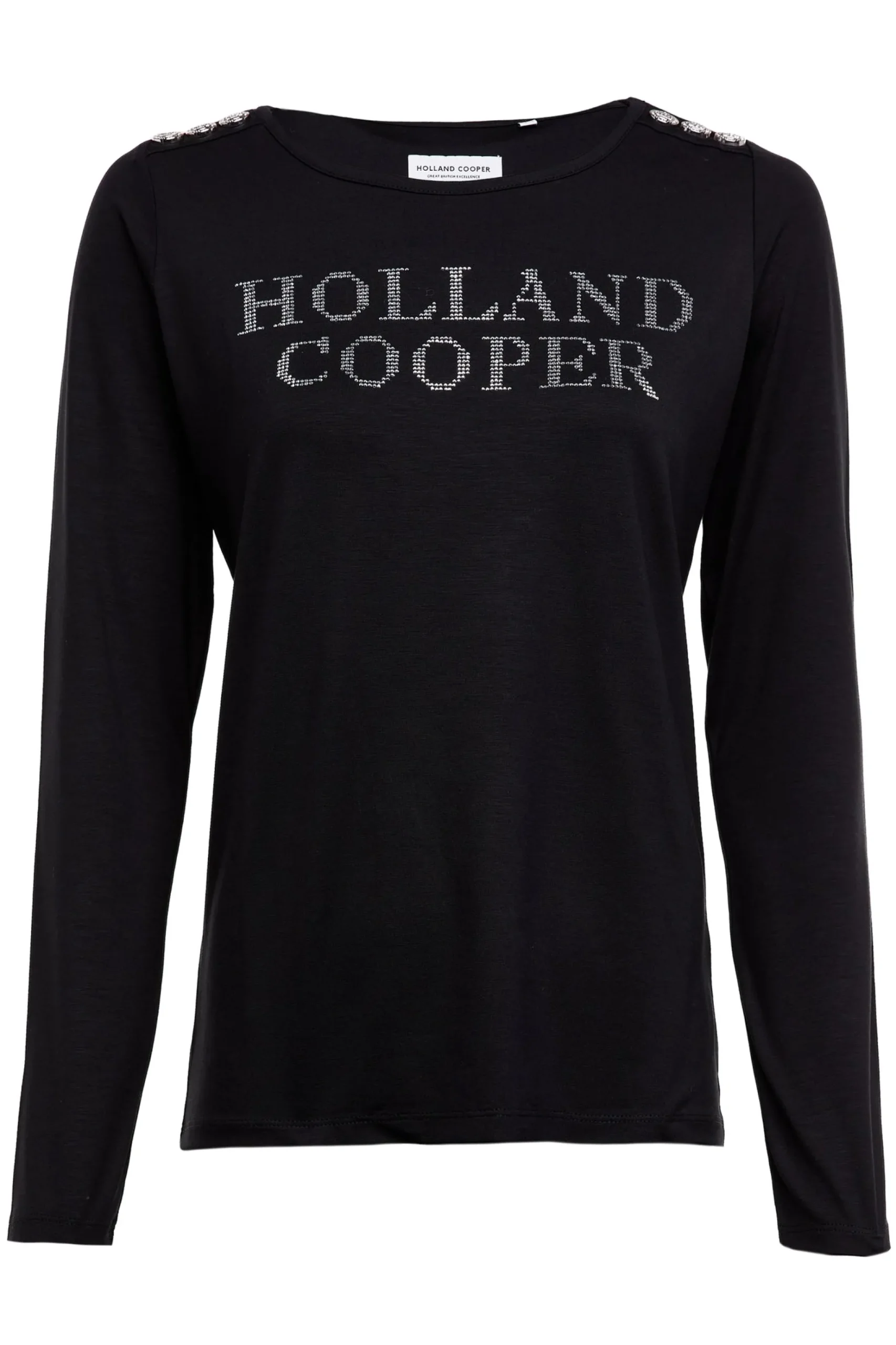 Diamante Long Sleeve Crew Neck Tee