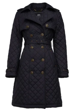 Grayson Quilted Trench Coat