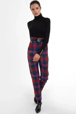 High Waisted Peg Trouser