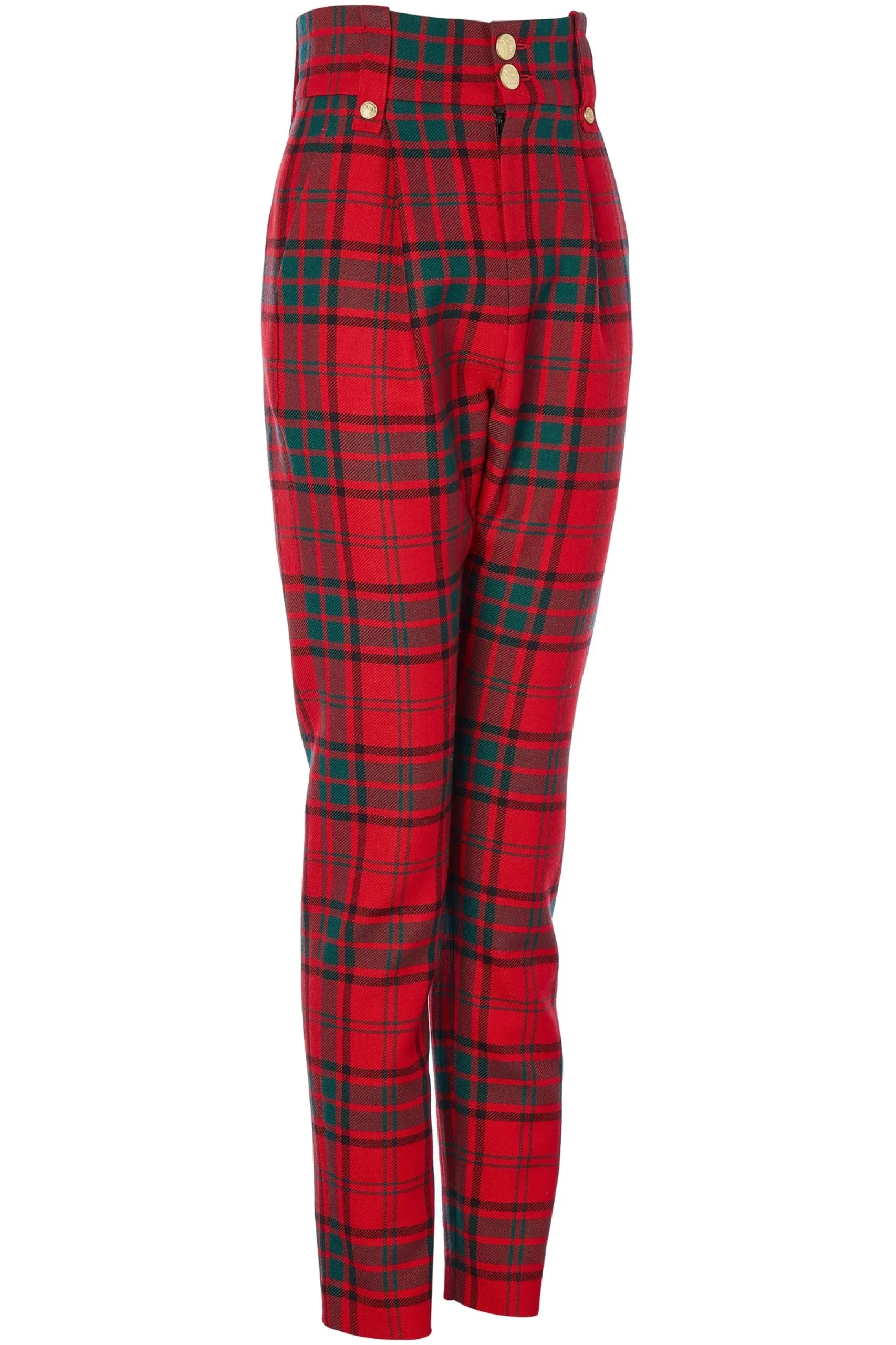 High Waisted Peg Trouser