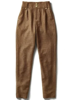 High Waisted Peg Trouser