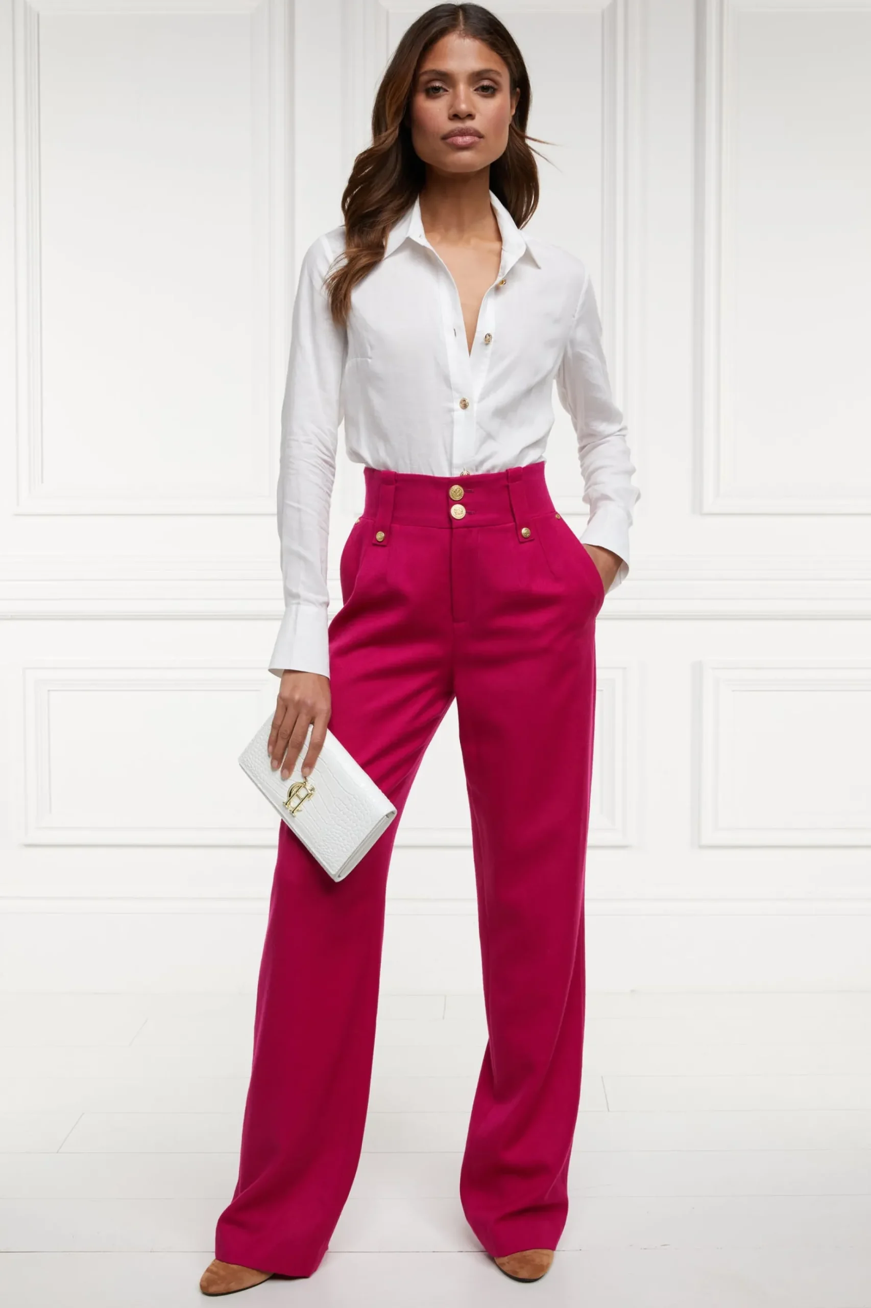 High Waisted Straight Trouser