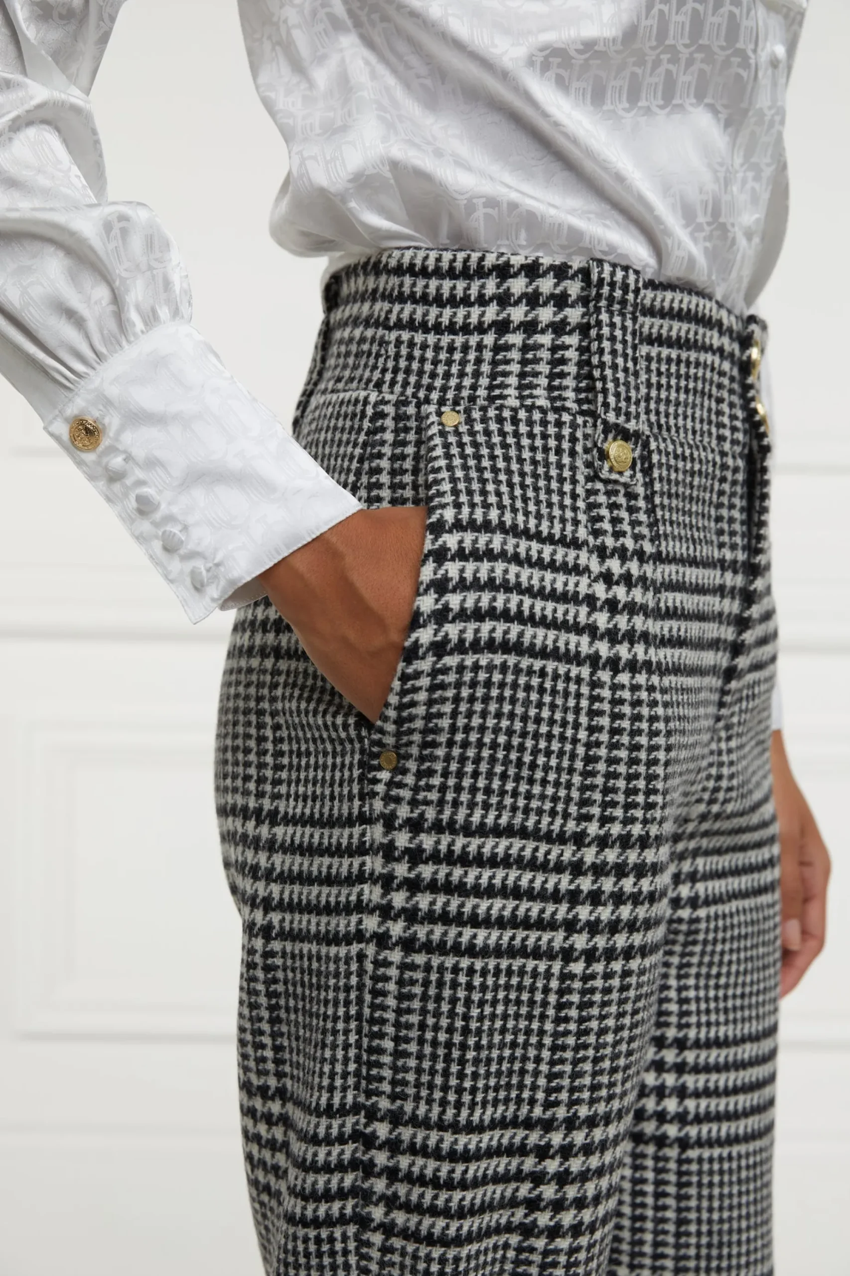 High Waisted Straight Trouser