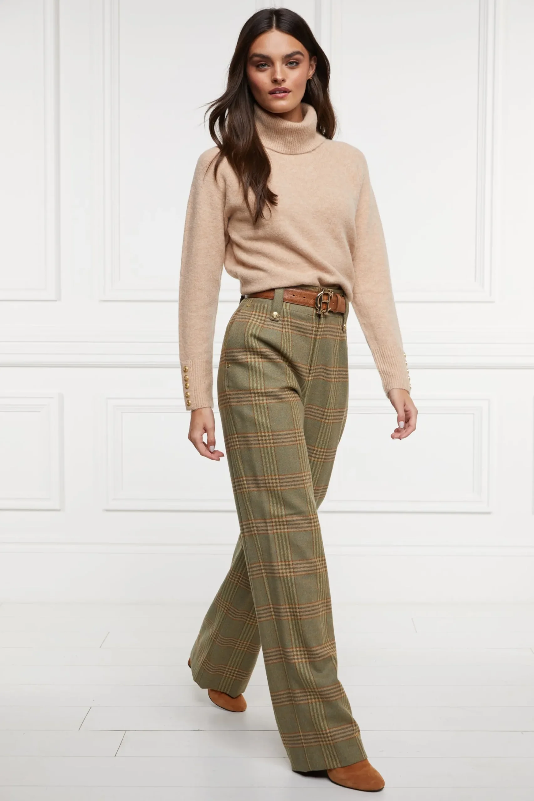High Waisted Straight Trouser