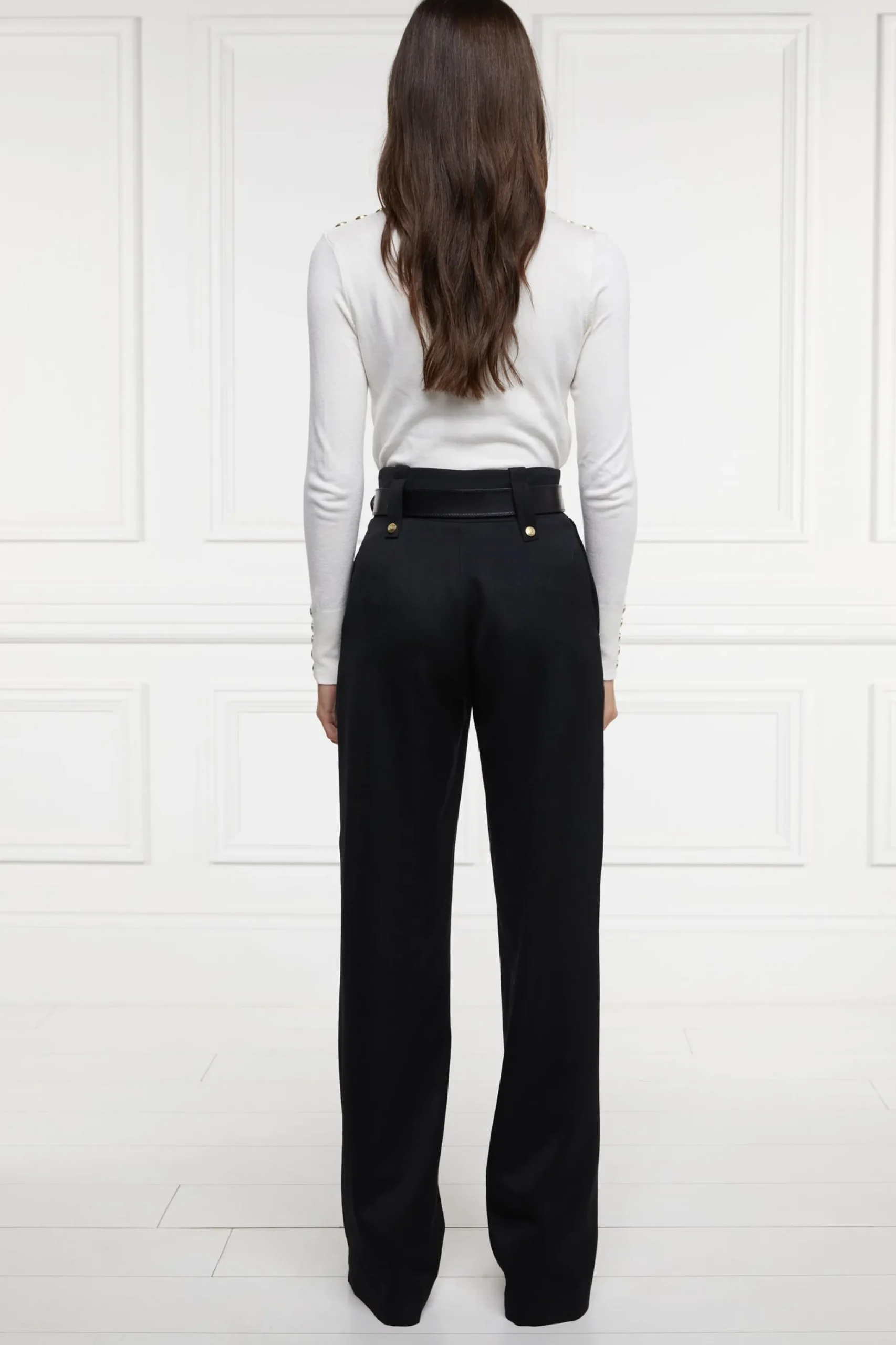 High Waisted Straight Trouser
