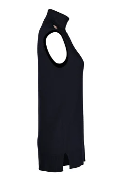 Luxury Sleeveless Roll Neck