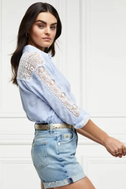 Oversized Cotton Lace Shirt